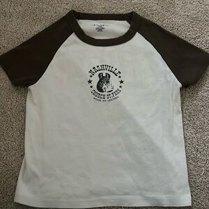 Brandy Mini Top - Nashville. Cream with Brown arms